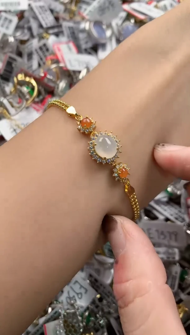 银S925镶嵌戒指翡翠999   5
