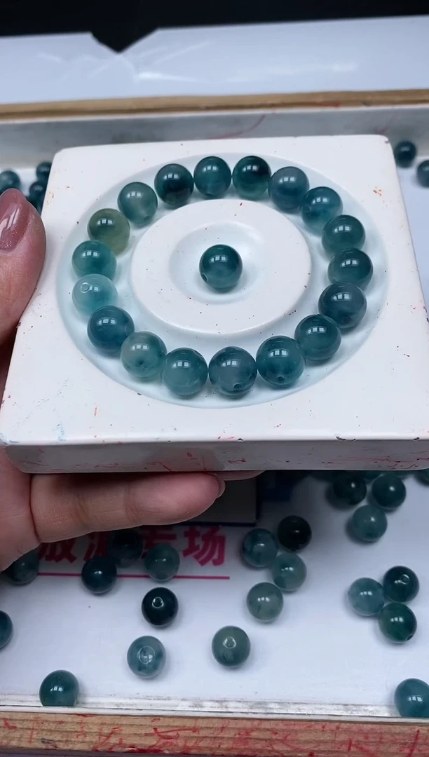 散珠未镶嵌碧玺玺A1628 蓝碧玺10mm20个14元