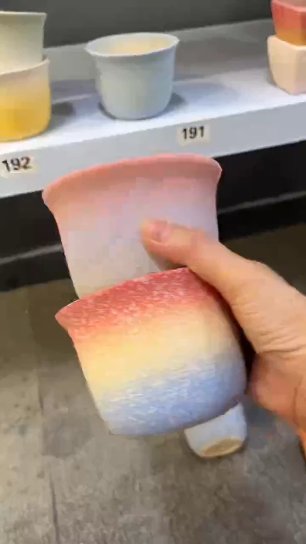 麦饭石粗陶多肉花盆两个