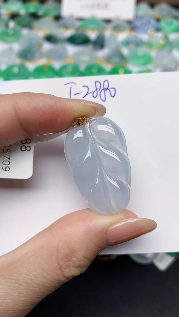 颈饰18K金镶嵌翡翠天然缅甸A货翡翠百元以上9元证书费自理