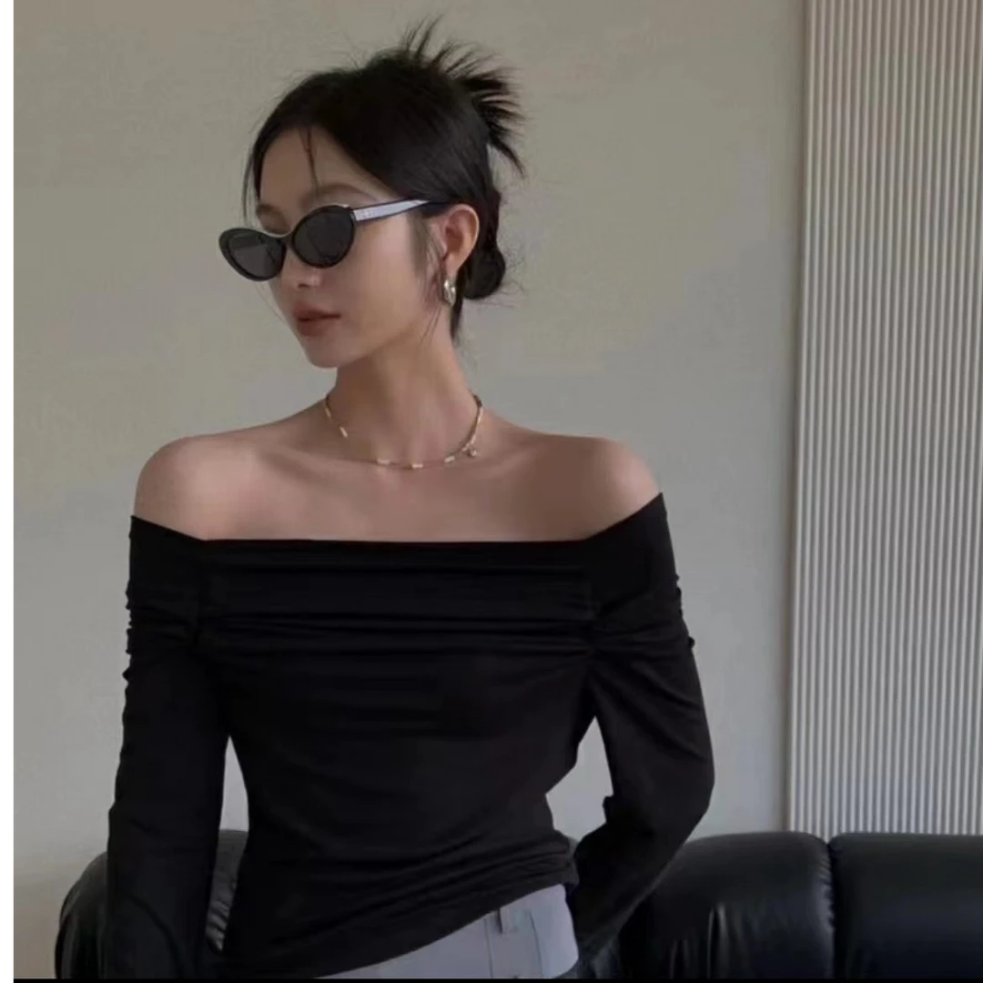 （A658-A800）糯米风春季高腰轻熟风薄款春季小众气质法式收腰短款