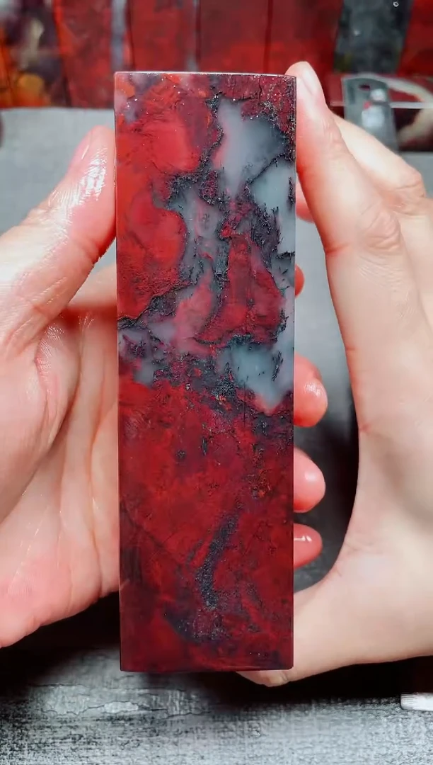 玉桂林鸡血玉素章--25