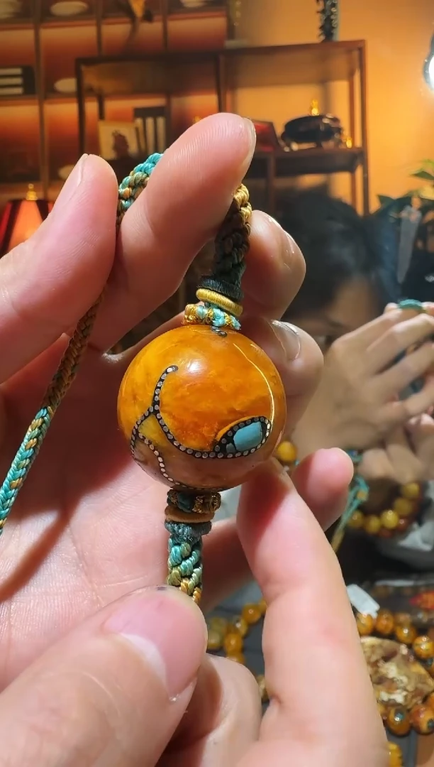 蜜蜡颈饰未镶嵌9610天然蜜蜡珠宝奇石