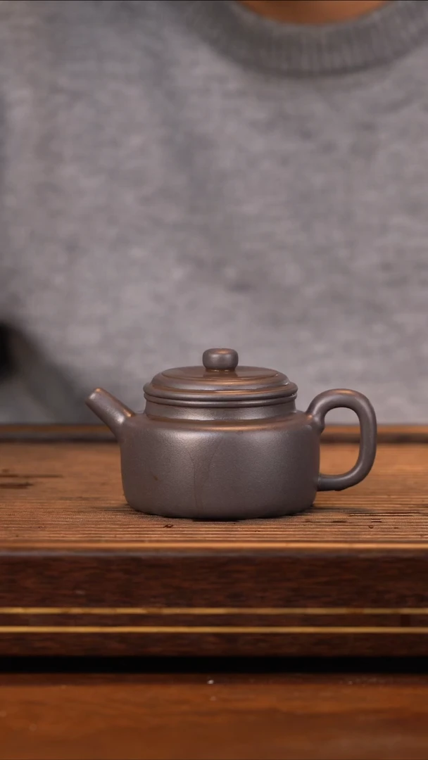 茶壶紫砂L*生紫茄泥德钟微瑕