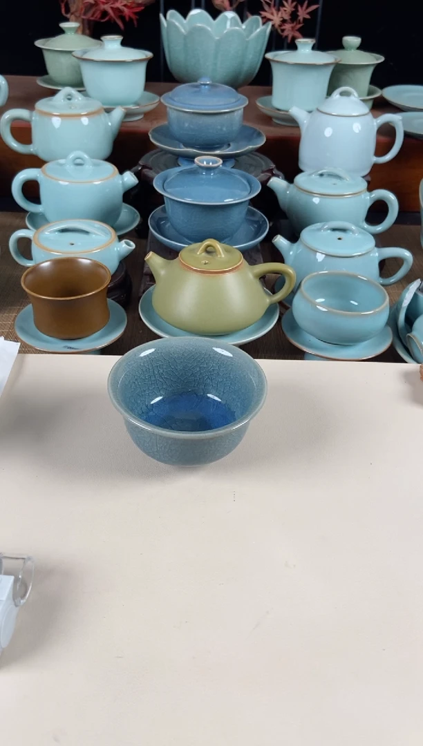 【闪购商品】其他微瑕仿北宋天蓝永乐压手杯支钉烧原泥胎