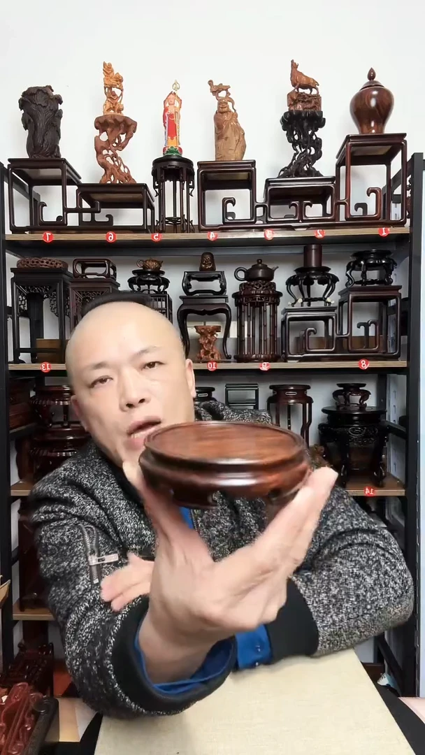 紫砂底座木内径9高3