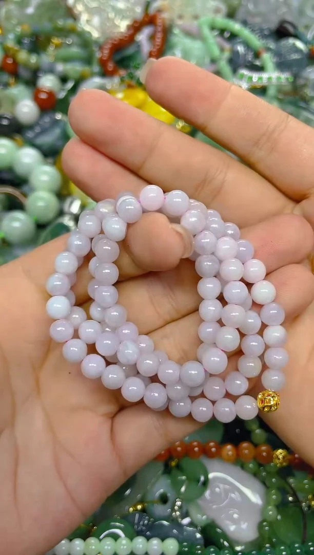颈饰未镶嵌翡翠5MM/ T /翡翠A货，一件也是批发价