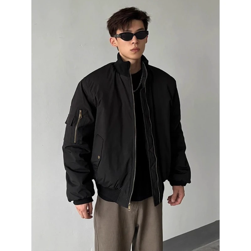 cleanfit工装飞行夹克棉服男款秋冬季美式bomber痞帅短款立领外套