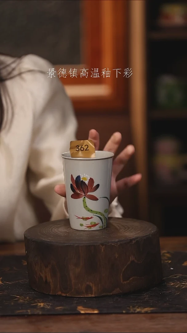 陶瓷景德镇高温釉下手绘陶瓷@L362@