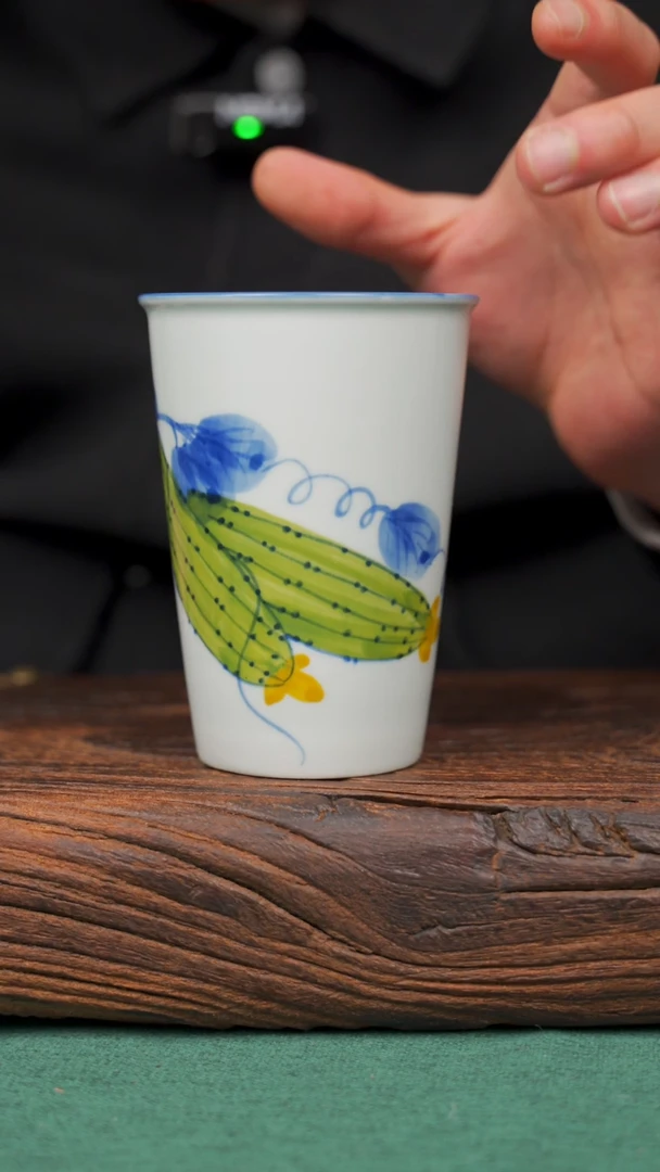 【闪购商品】瓷片32寻一缕瓷香杯釉下手工手绘瓷器