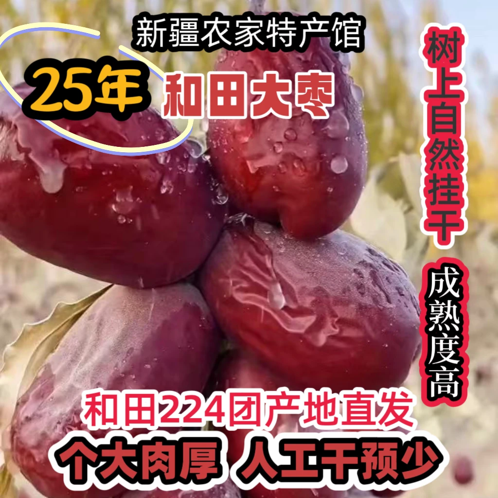 【福利价】25年新疆和田大枣未清洗自然吊干新疆大枣适合煲汤煮粥