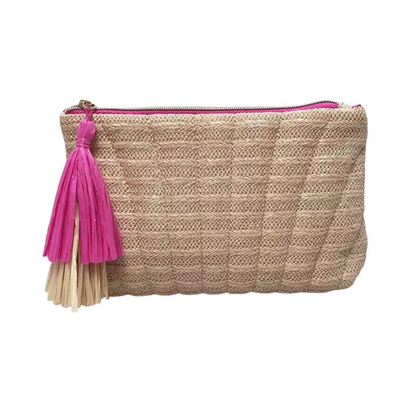 Estee Lauder/雅诗兰黛编织化妆品包 编织经典小包包米色