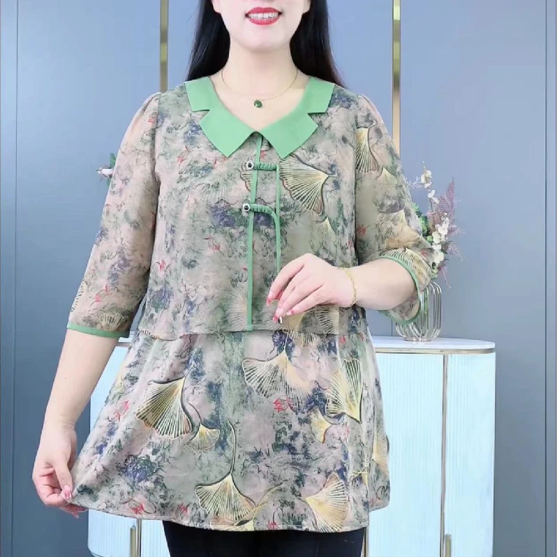 小衫碎花上衣ZB5376