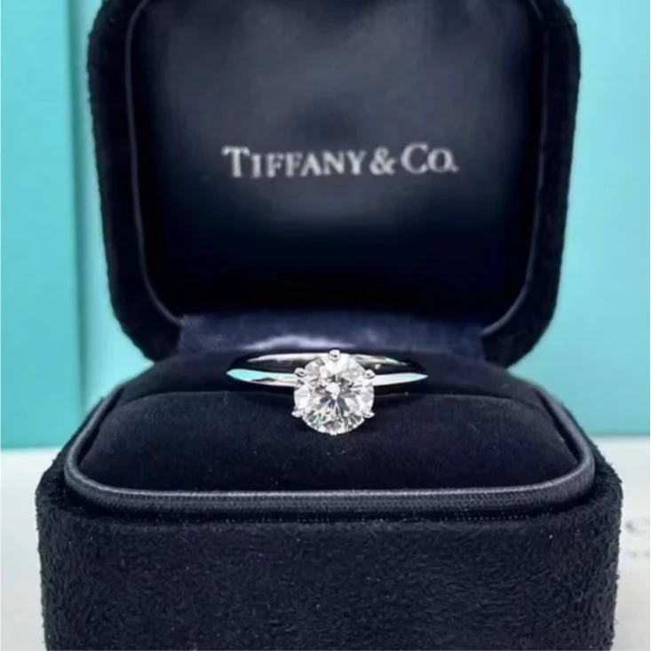 99新 Tiffany & Co./蒂芙尼 小花柳 1.21克拉H色六爪钻戒 VS1 3EX