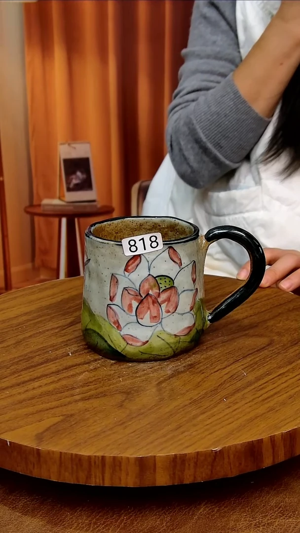 杯子陶景德镇手工手绘釉下彩陶瓷