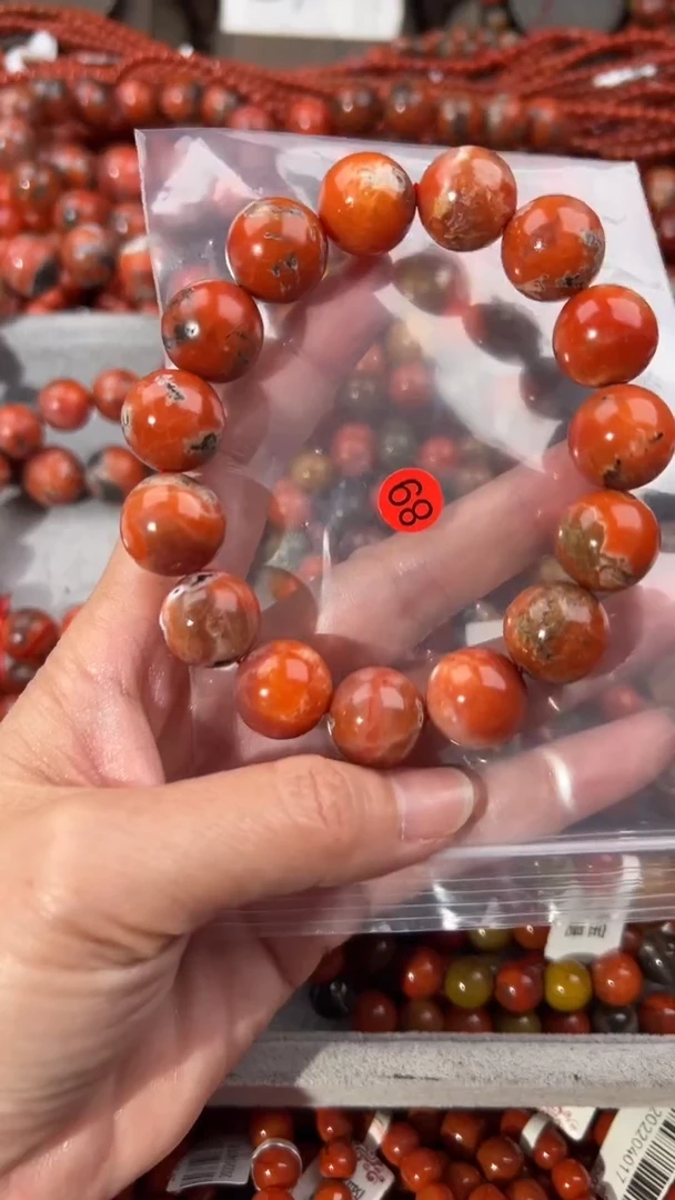 南红玛瑙手串未镶嵌15+