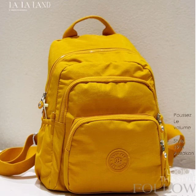 时尚新款双肩包妈咪包防脏拉链潮流ins简约拉链款-5810