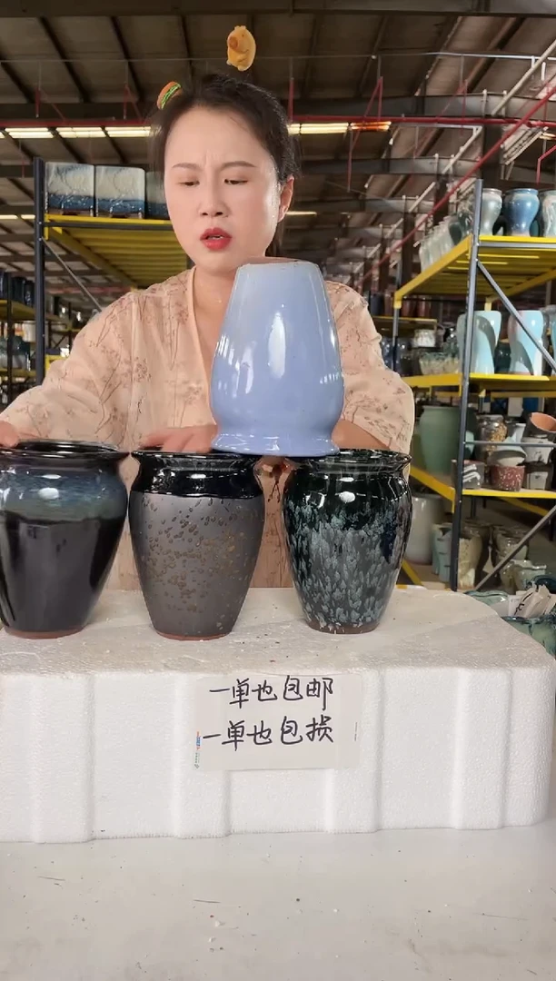 宜兴紫砂粗陶花盆12/16