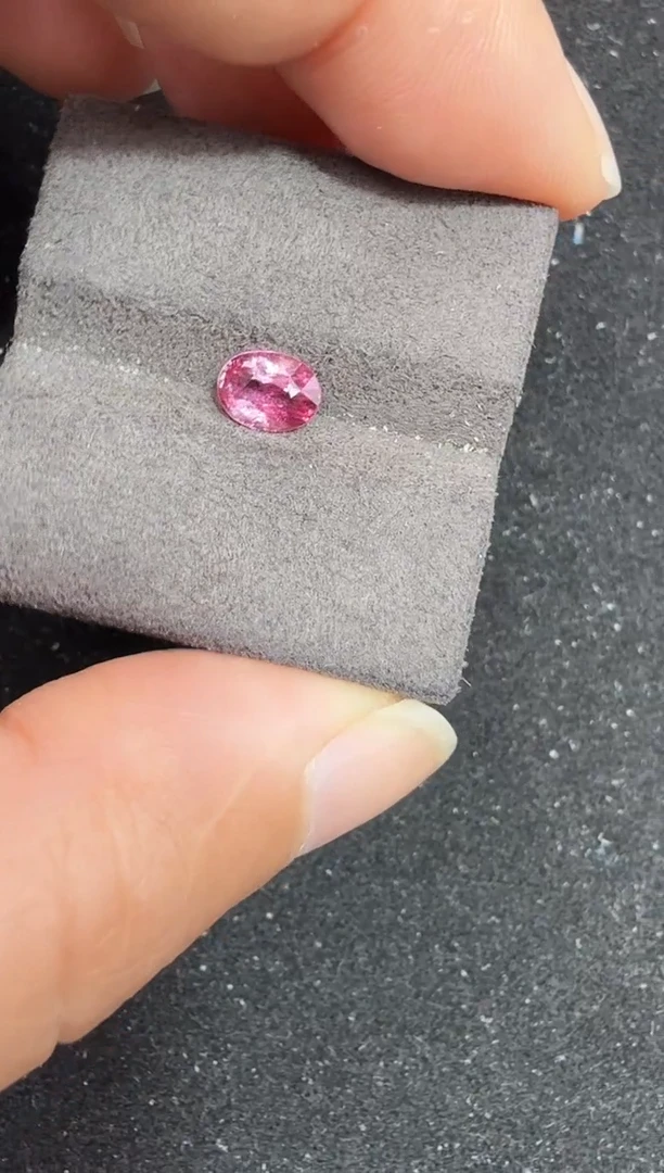 未镶嵌定制定制蓝宝石天然无烧莲花色帕帕拉恰国际证书1.0克拉