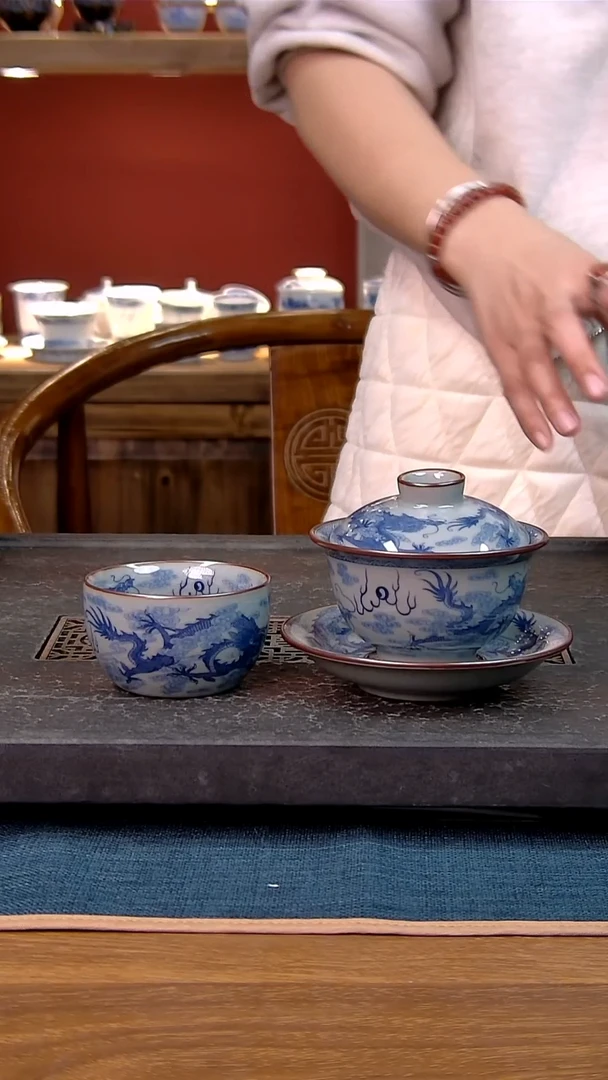 简装家用款2件套 老陶泥开片纹陶瓷茶具