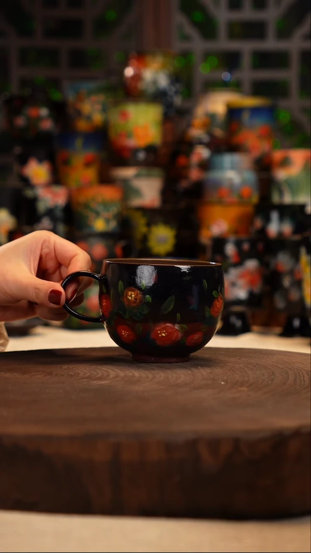 油画   釉下彩  杯子