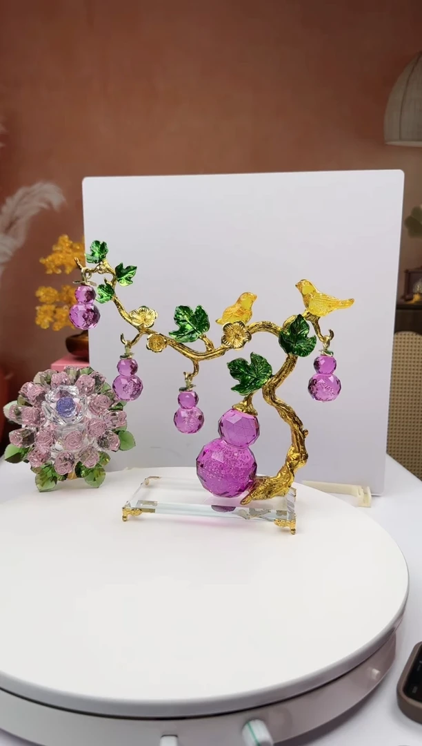 藤云泰水晶琉璃摆设      水晶葫芦