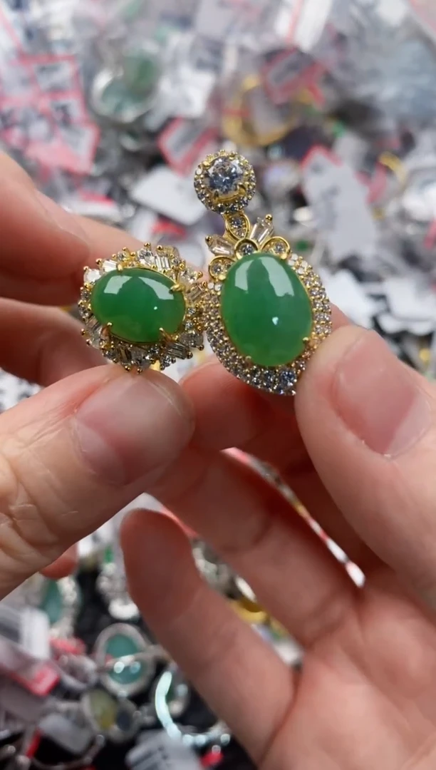 银S925镶嵌戒指翡翠111----5