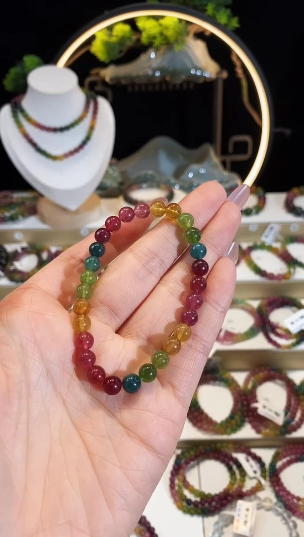 【闪购商品】碧玺手串未镶嵌G2615065素圈颜色微差