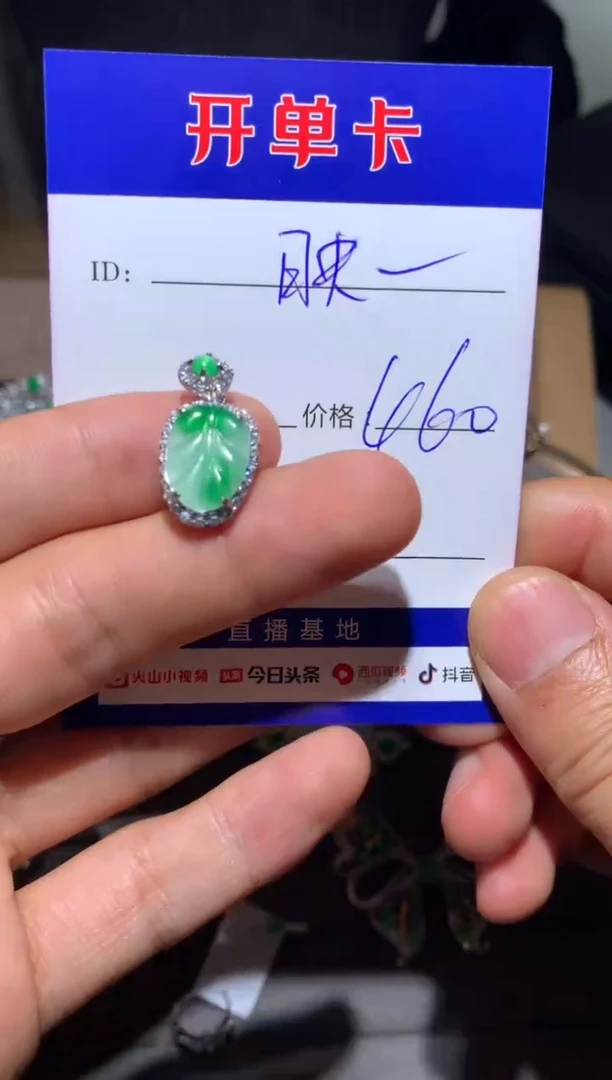 【闪购商品】翡翠颈饰银S925镶嵌映竹