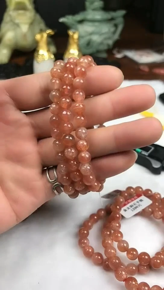 未镶嵌手镯水晶太阳石手串6