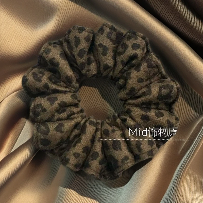 Mid饰物原创小众【豹纹】压边褶皱发圈发绳发饰