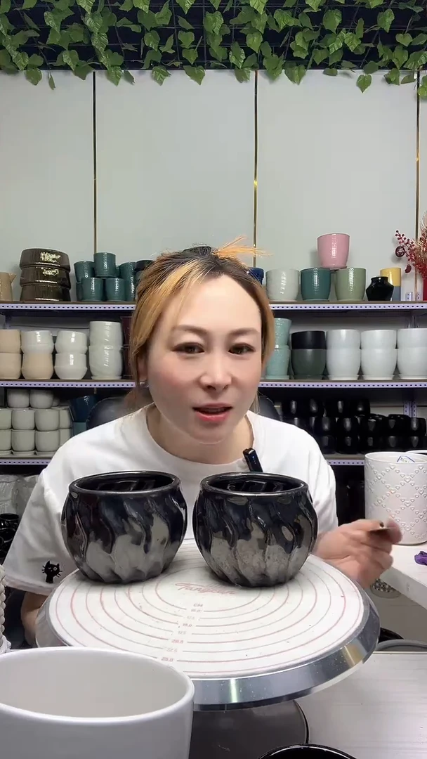 陶瓷花盆默认打孔宽高11-9.5两个