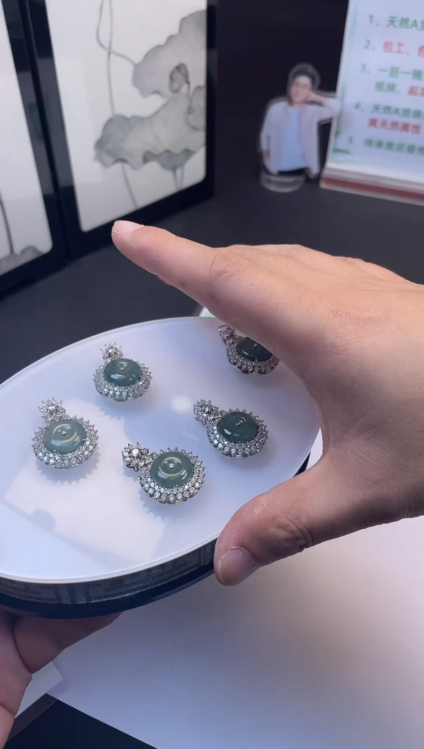 吊坠(不含链)银S925镶嵌翡翠012/G012V0123012