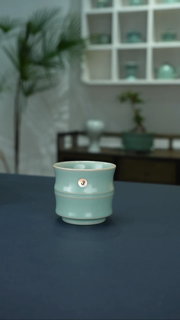 瓷片3号竹节杯精品110cc纯手工     洁