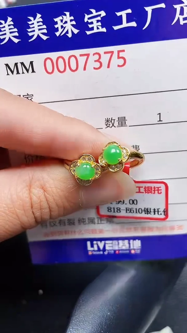 颈饰银S925镶嵌翡翠7375