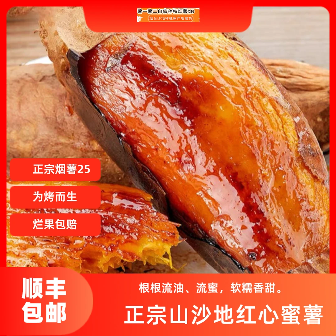 【未糖化】正宗烟台山沙地红心蜜薯烟薯25号糖心番薯烤红薯板栗红薯