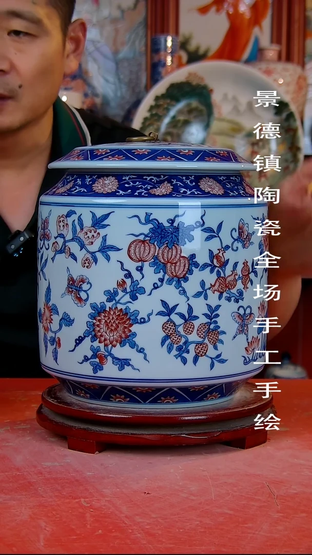 摆件手景德镇陶瓷 全场手工绘35
