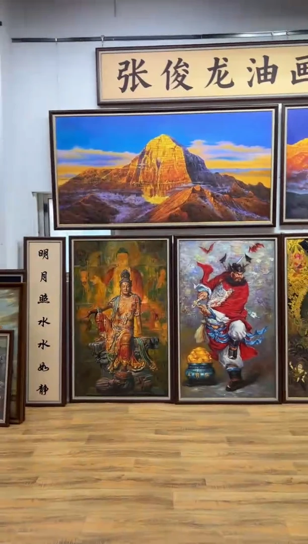 油画二*红【张俊龙】冈仁波齐原创艺术油画办公室版画客厅茶室