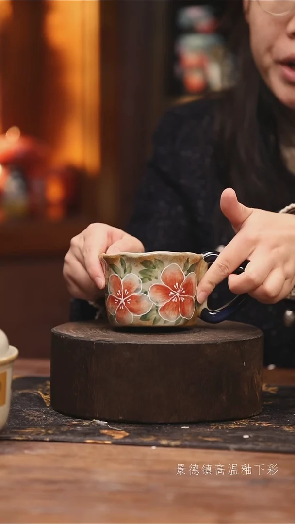 陶瓷景德镇高温釉下手绘陶瓷@L509@