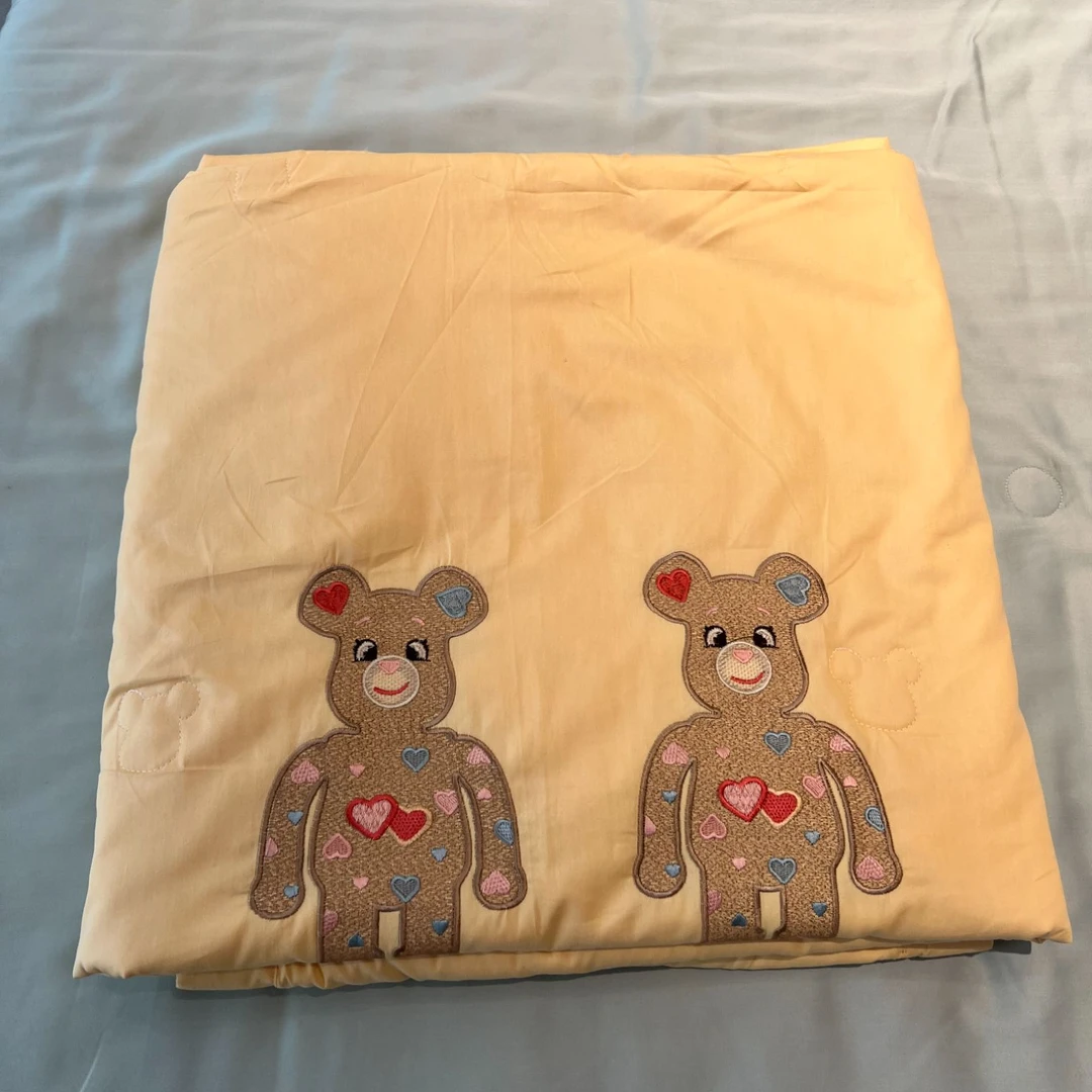 积木熊全棉绣花夏被