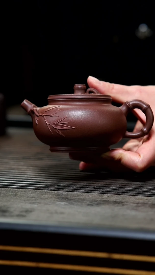 【闪购商品】紫砂茶壶御闳手作底槽清竹节宫灯170cc