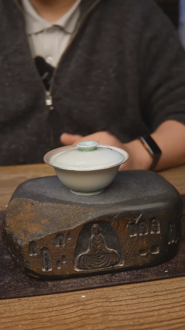 甘石陶艺苏打柴烧包银841