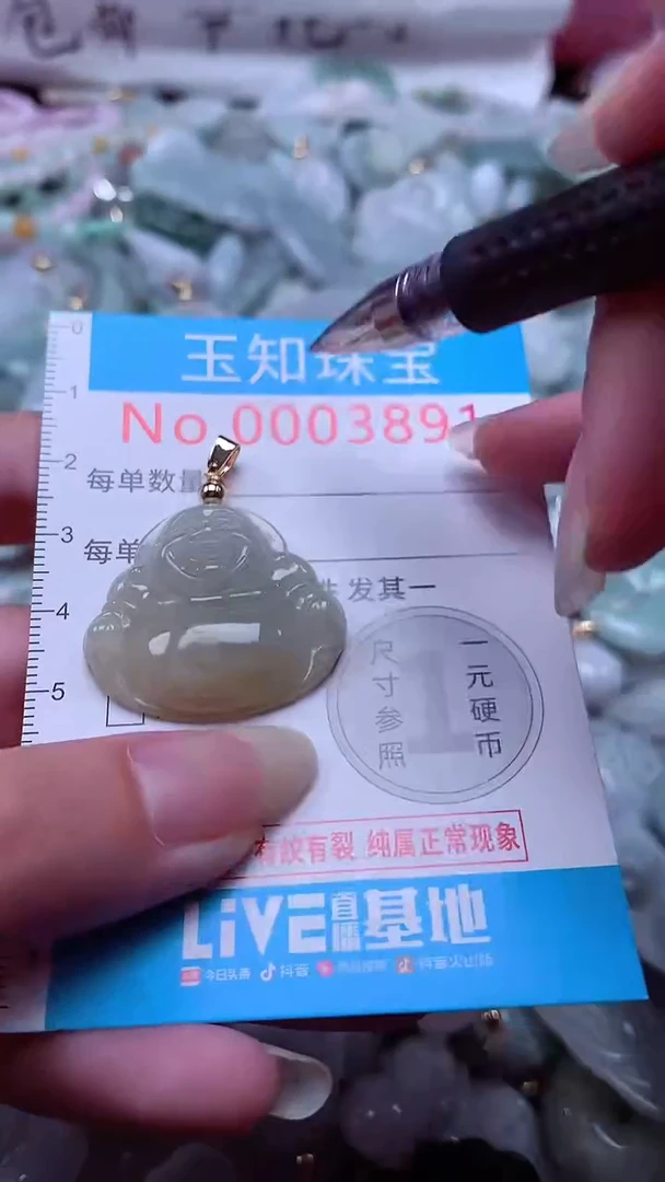 翡翠未镶嵌吊坠(不含链)3891