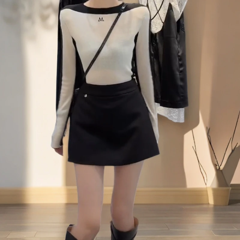 早秋常规显瘦复古时尚长袖针织衫C5904