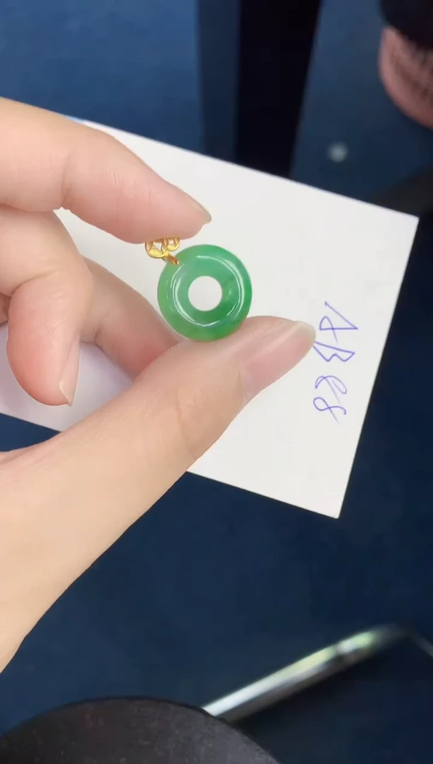 翡翠银S925镶嵌颈饰天然翡翠緬甸A貨