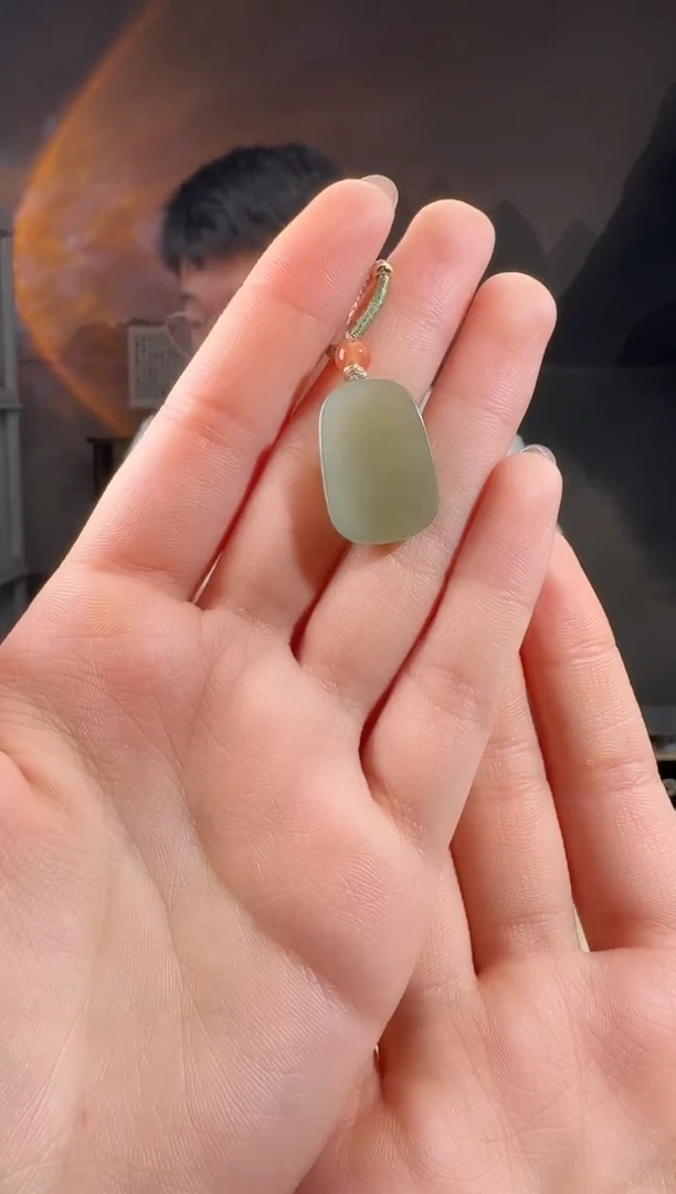 颈饰未镶嵌和田玉无事牌