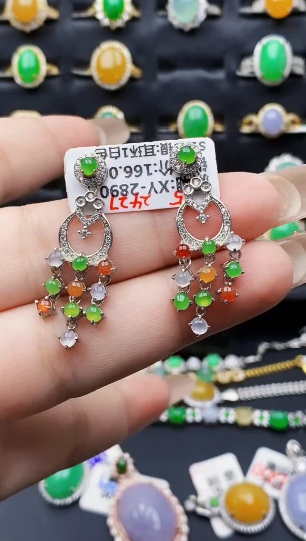 银S925镶嵌戒指翡翠0134