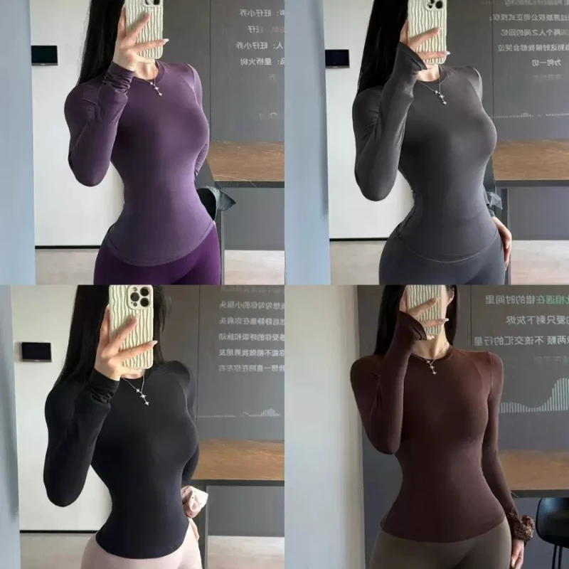 显瘦性感零感Light 修身圆领长袖女内搭打底衣高级感显瘦轻薄秋冬