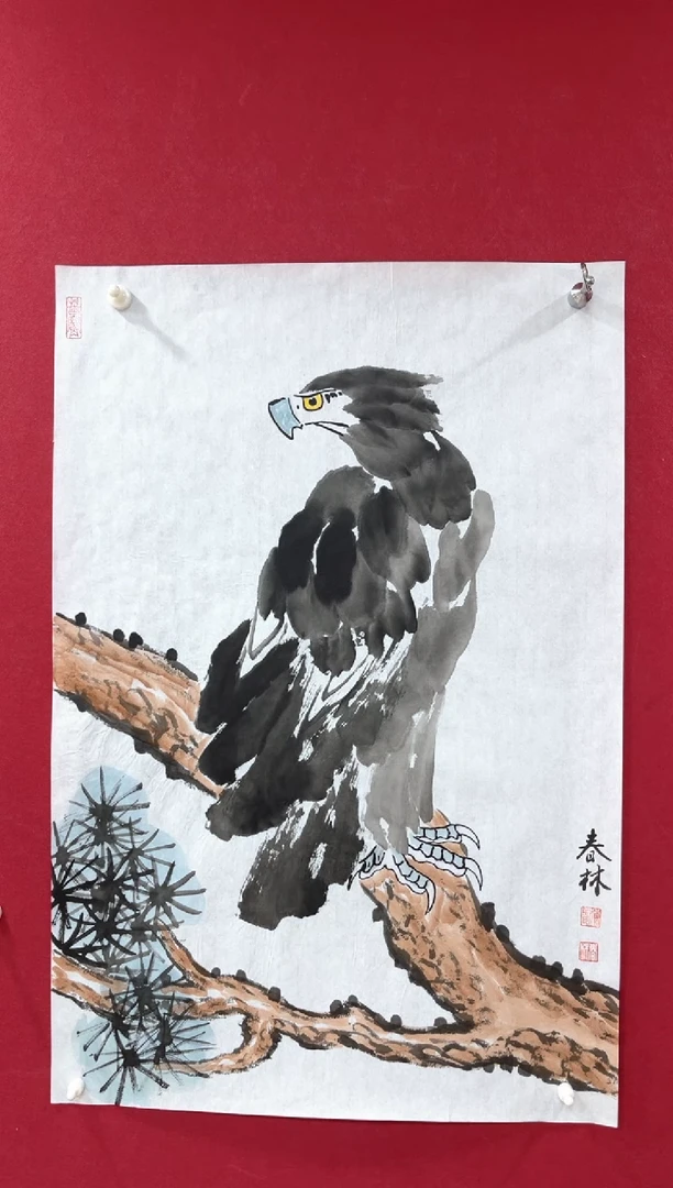 国画梅春林老师开三