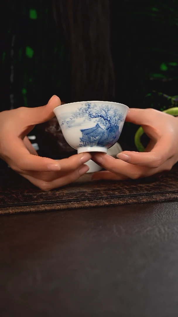 【闪购商品】杯407号HLX陶瓷写意山水大直口杯